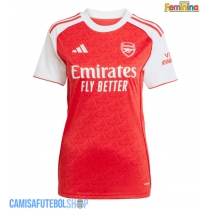 Camisa de time de futebol Arsenal Jurrien Timber #12 Replicas 1º Equipamento Feminina 2025-26 Manga Curta